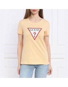 Оригинальная футболка стандартного кроя, желтый Guess