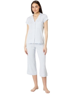 Пижама Gisele - The Cropped Pajama Set, цвет Ice Blue/Ivory Eberjey
