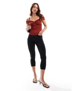 Вязаный красный топ с узлом бандо 4th & reckless