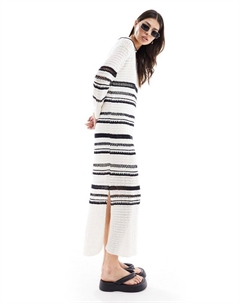 Скальперы — черно-белое платье крючком с воротником-поло Scalpers