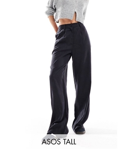 Черные потертые брюки DESIGN Tall Dad Asos