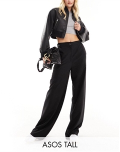 Черные широкие брюки для папы DESIGN Tall Asos