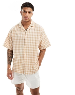 Объемная рубашка в клетку с камнями DESIGN Revere Asos