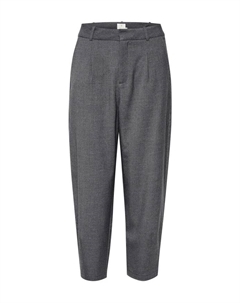 Укороченные брюки с высокой талией темного меланжа, серый Kaffe