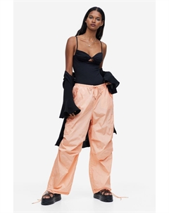Нейлоновые парашютные штаны, абрикос H&m