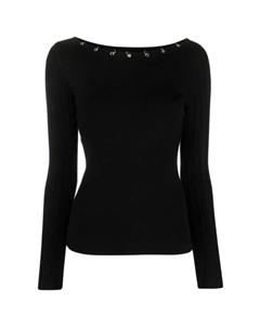 Закрытый вязаный свитер мл, черный Liu jo