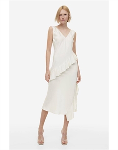 Платье с оборками, крем H&m