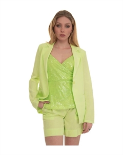 Элегантный пиджак с приталенным воротником, зеленый Liu jo