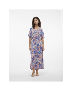Платье Menny Short Sleeve Long, Разноцветный Vero moda