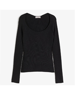 Топ Rib-knit, черный H&m