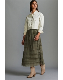 Юбка миди из сетчатого тюля, зеленый Next