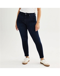 Женские джинсы скинни с высокой посадкой и пышными формами, цвет Dark Rinse Wash Sonoma goods for life