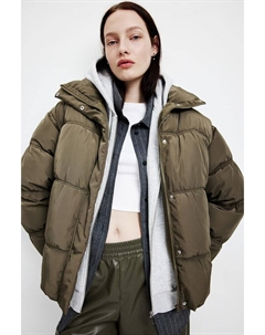 Стеганая куртка пуховик, зеленый H&m