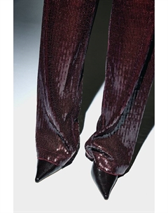 Брюки с пайетками, красный H&m