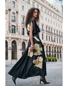 Юбка макси из атласа с плиссе из коллекции Kew, мультиколор Next