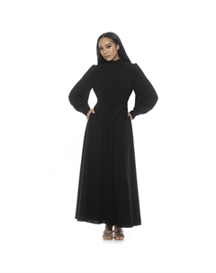 Женское платье макси с блузкой и рукавами Isaliah Mockneck, черный Alexia admor