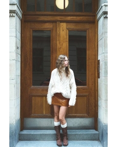 Мини юбка с покрытием, коричневый H&m