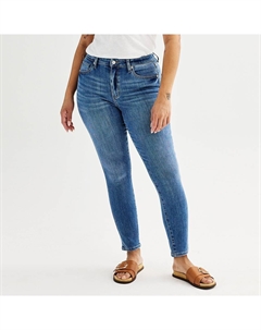 Женские джинсы скинни с высокой посадкой и пышными формами, цвет Medium Wash Sonoma goods for life