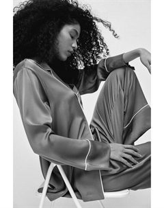 Атласная пижама, зеленый H&m