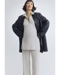 Свитер на молнии «мама до и после», серый H&m