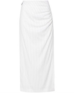 Юбка макси в тонкую полоску, белый Msgm