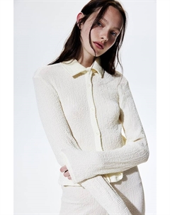 Блуза со структурой, бежевый H&m