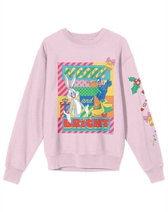 Толстовка «Веселая и яркая» Looney Tunes для юниоров, розовый Licensed character