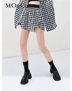 Шорты с высокой талией, черно-белый Moco