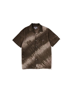 Рубашка BAPE Ape Head One Point Tie Dye, коричневый A bathing ape®