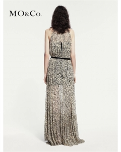 Шелковое платье с леопардовым принтом, коричневый Moco