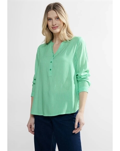 Блузка с длинными рукавами и вырезом под горло, зеленый Cecil