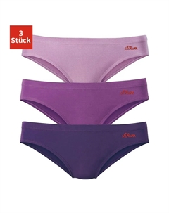 Трусики бикини (3 шт.), изготовлены из качественного эластичного хлопка, фиолетовый S.oliver