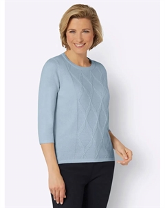 Свитер с короткими рукавами "свитер с круглым вырезом", голубой Classic basics