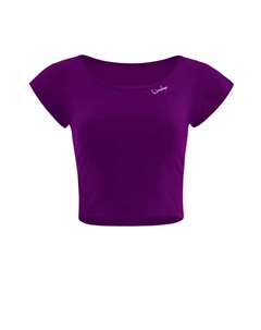 Укороченный топ "AET137LS", функциональный, легкий и мягкий укороченный, цвет Dark Plum Winshape