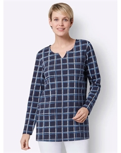 Длинная рубашка "Long Shirt", цвет Nachtblau-Mittelblau-Kariert Classic basics