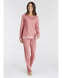 Пижама (2 шт.), с полосатыми манжетами, розовый Vivance dreams
