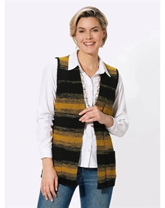 Трикотажный жилет, цвет Ocker-Schwarz-Geringelt Classic basics