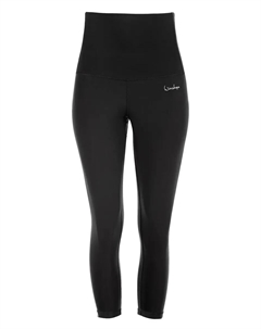 Леггинсы "Functional Power Shape 7/8-Tights HWL302", высокая талия с эффектом контроля живота, черный Winshape
