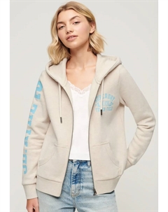 Толстовка с капюшоном "SUPER ATHLETIC GRAPHIC ZIPHOOD", кремовый Superdry