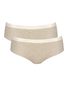 Трусы "GO Ribbed R Hipster C2P" (упаковка, 2 шт.), ребристая структура, цвет Grey Combination Sloggi