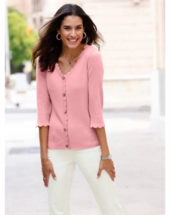 Вдохновение Вязаный свитер "Пуловер", розовый Inspirationen