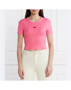 Deluisa_1 укороченная футболка, розовый Hugo