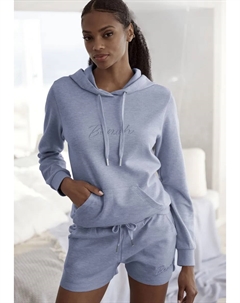 Толстовка с капюшоном Loungewear "-Lounge Hoodie-", с блестящей вышивкой логотипа, одежда для дома, костюм для отдыха Loungewear, голубой Bench