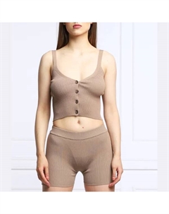 Топ Diane приталенного кроя, бежевый Guess