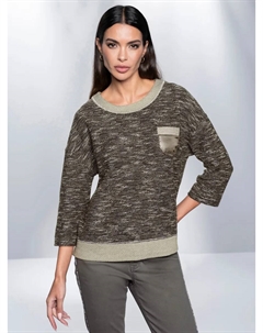 Свитер с рукавами 3/4 "Пуловер", хаки Heine