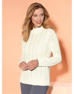 Свитер с воротником стойкой "Пуловер", кремовый Classic basics