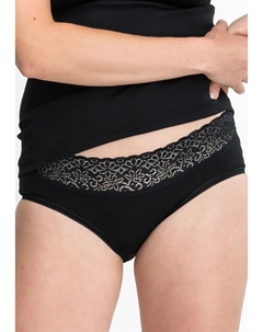Трусики (3 шт.), декоративный кружевной пояс, черный Speidel