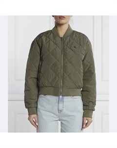 Укороченный бомбер, зеленый Calvin klein