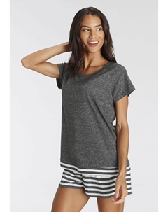 Пижама (2 шт.), с полосками, цвет Schwarz Geringelt Vivance dreams