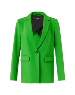 Длинный пиджак с глубоким V-образным вырезом, зеленый Comma,